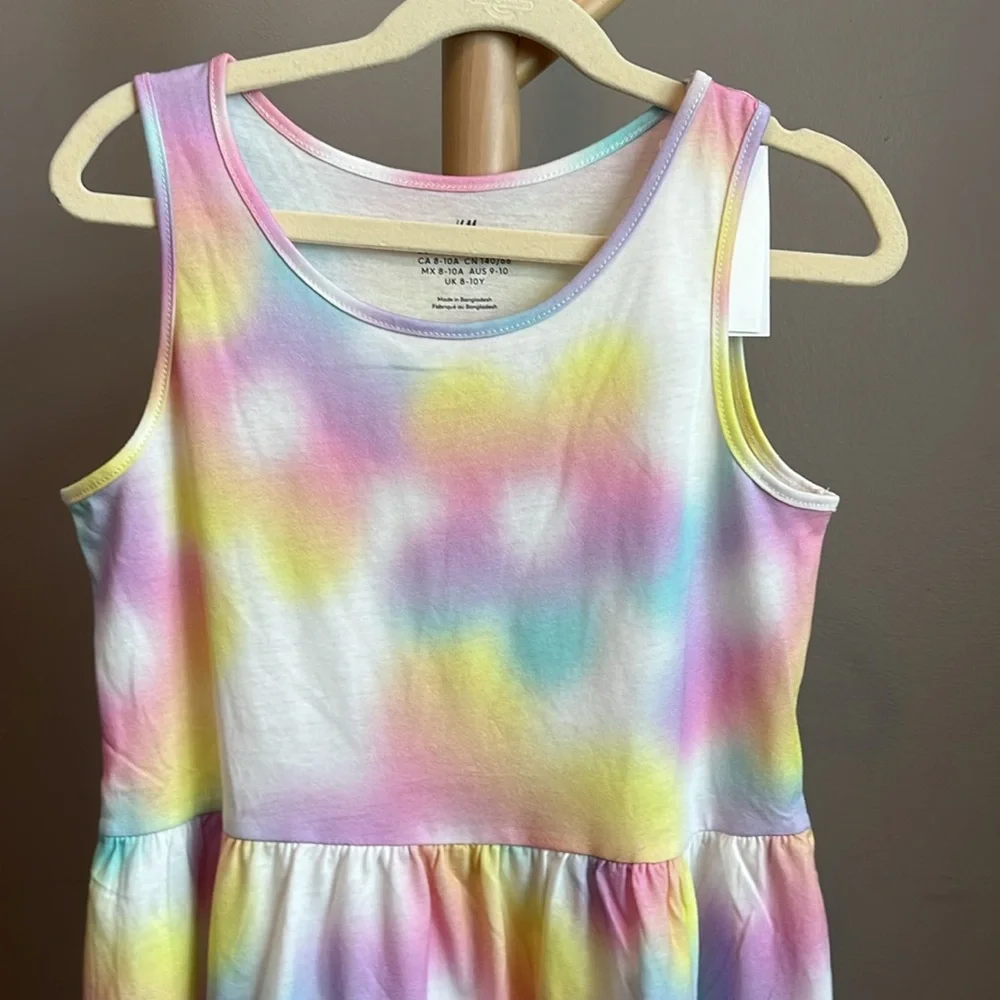 Girls' Pastel Tie-Dye Tank Dress - Multicolor